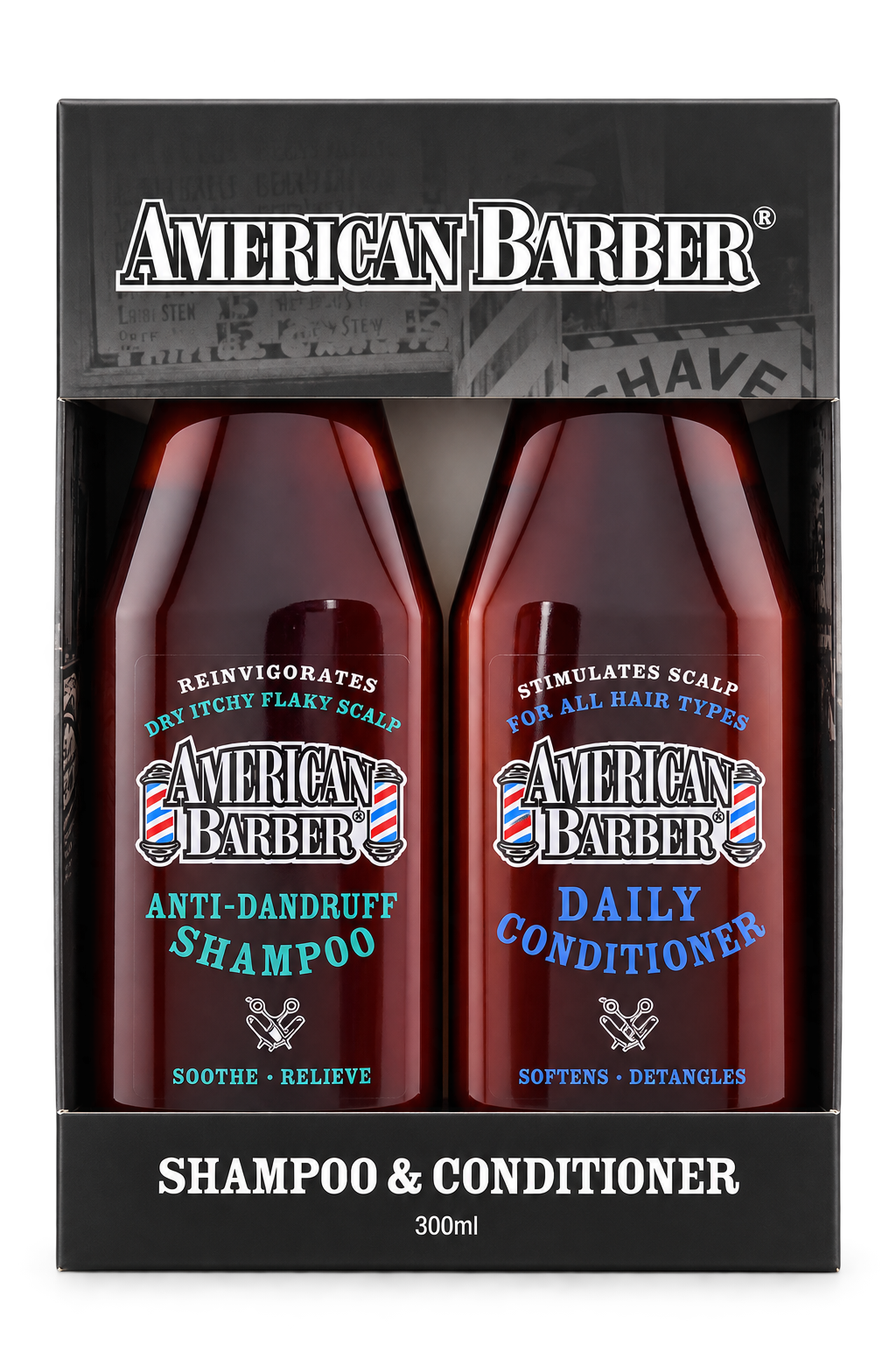 American Barber Anti - Dandruff Shampoo & Conditioner Duo pack