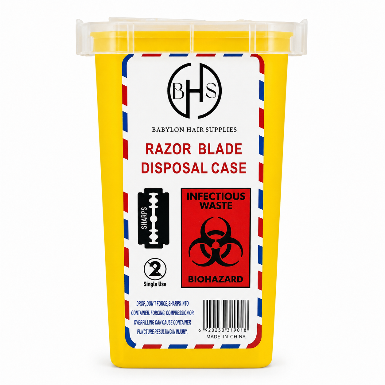 BHS Razor Blade Disposal Container Yellow