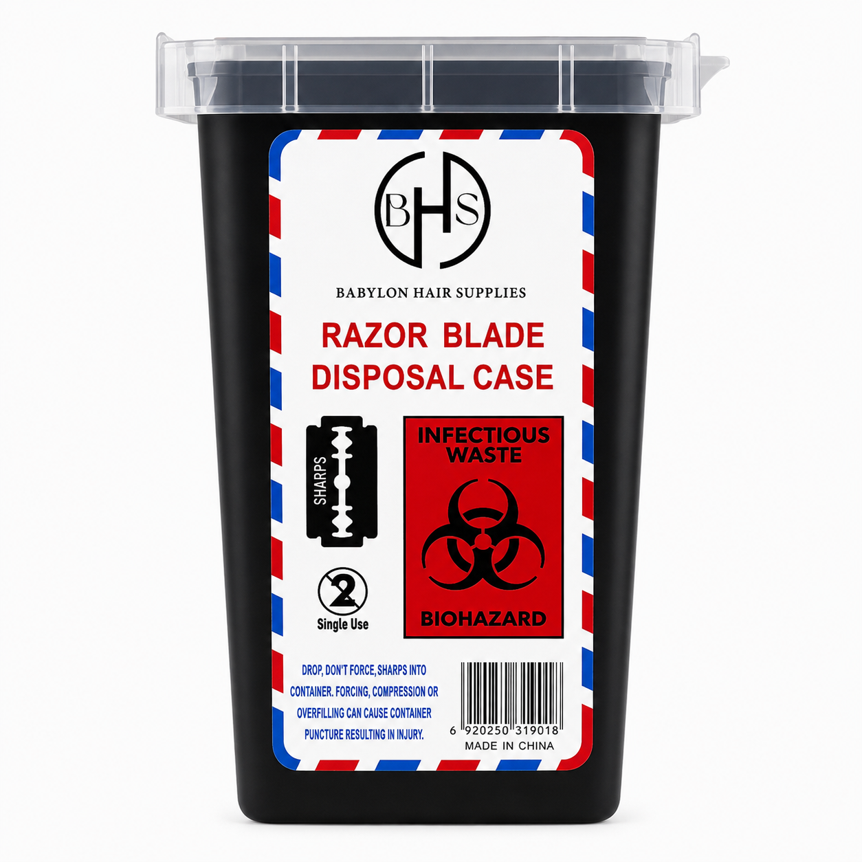 BHS Razor Blade Disposal Container Black