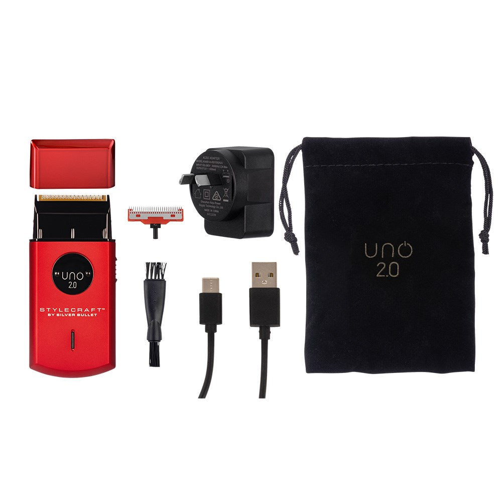 StyleCraft by Silver Bullet Uno 2.0 Single Foil Shaver Red