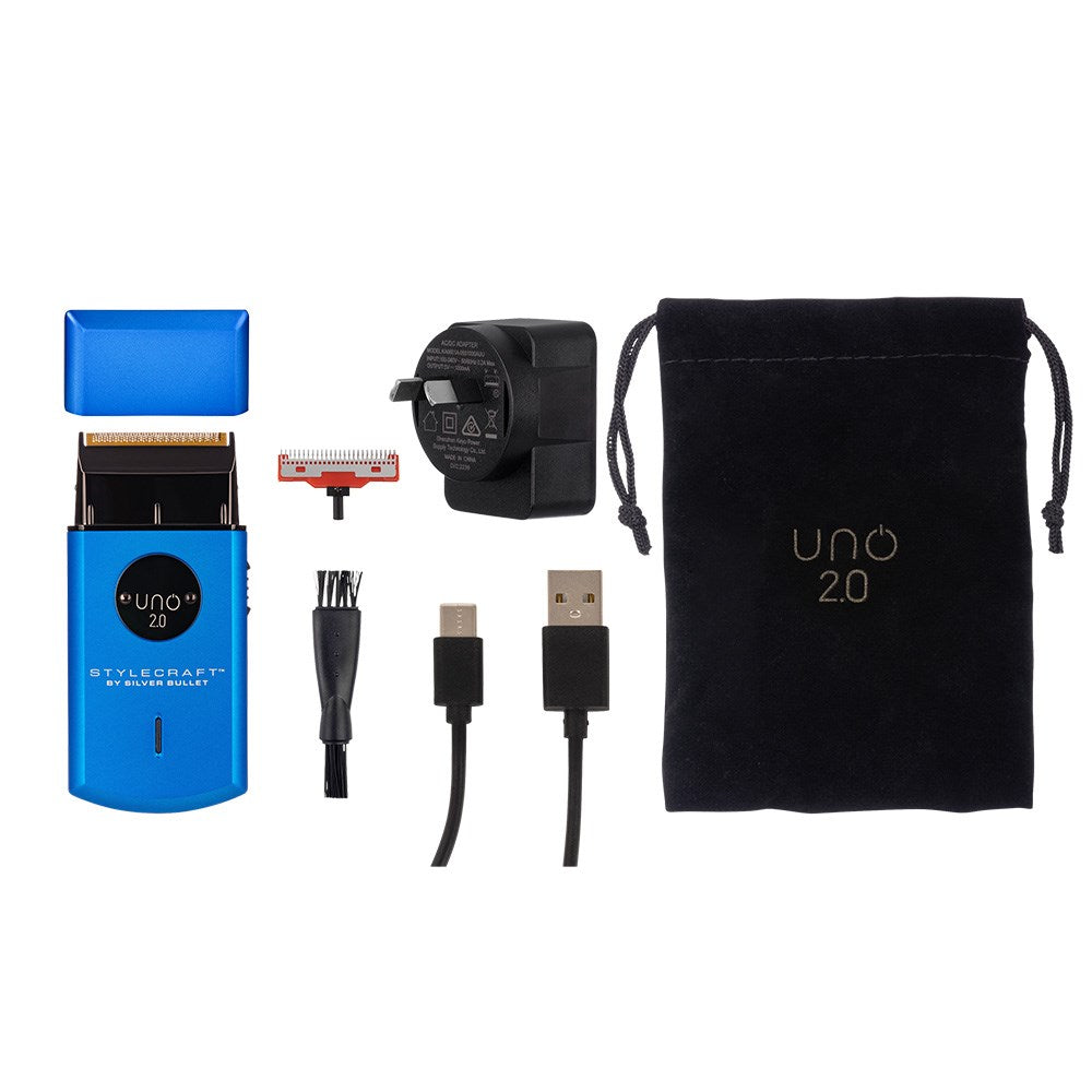 StyleCraft by Silver Bullet Uno 2.0 Single Foil Shaver Blue