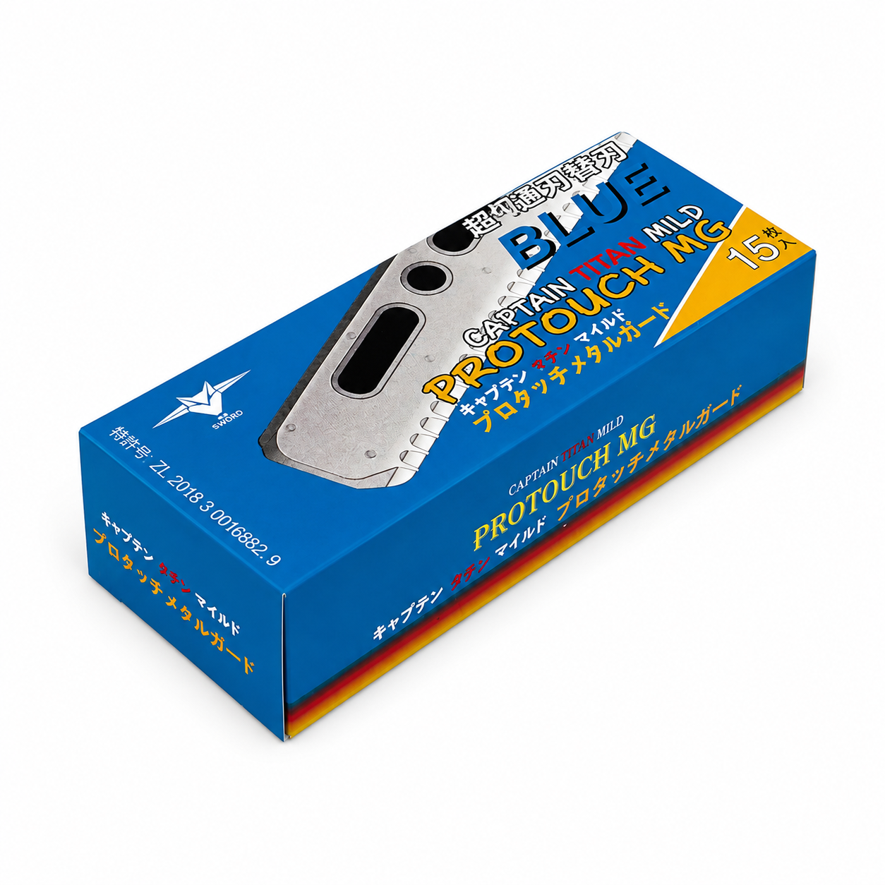 Captain Titan Mild Protouch MG Hair Thinning Razor Blade (BLUE 15 Pack)