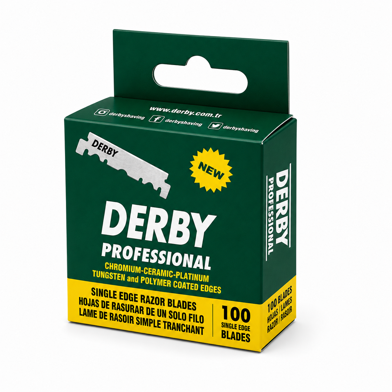 Derby Professional Single Edge Razor Blades – 100 Pack