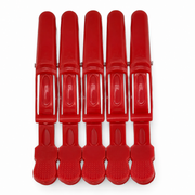 Professional Hair Sectioning Clips - 5 Pack Red