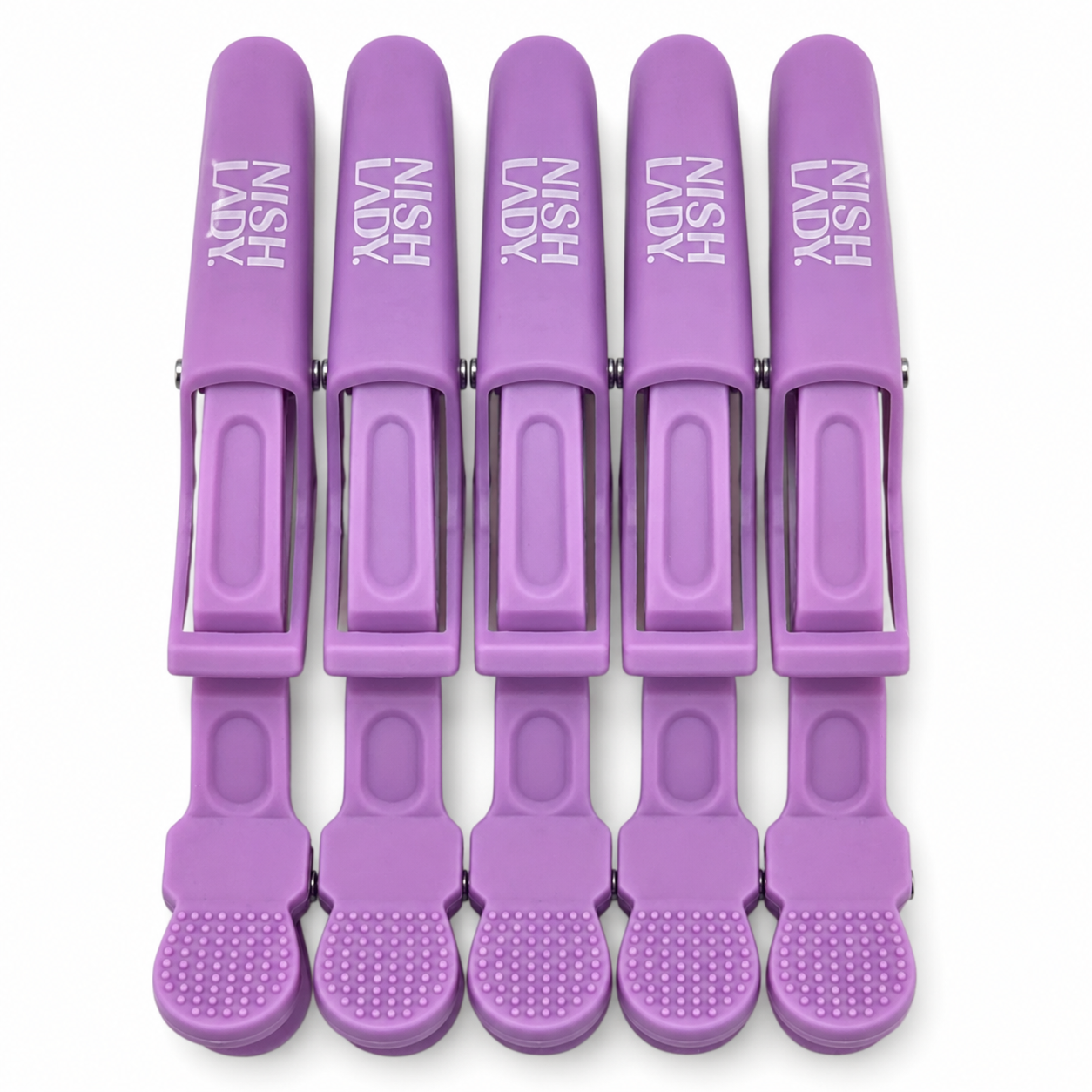 Nish Lady Professional Hair Sectioning Clips - 5 Pack Purple