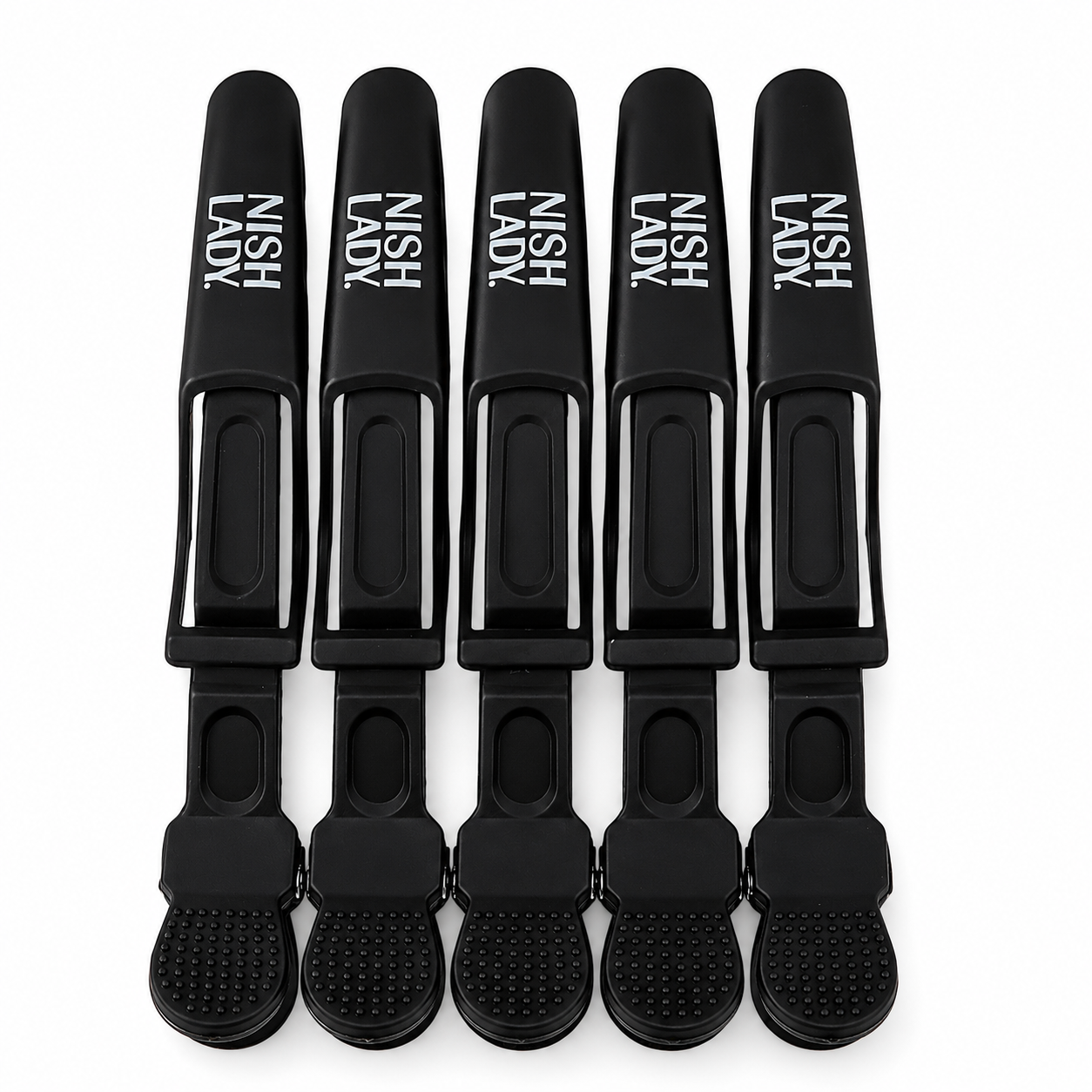 Nish Lady Professional Hair Sectioning Clips - 5 Pack Black