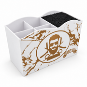 Barber's Scissor Holder - Bristle Insert - White & Gold
