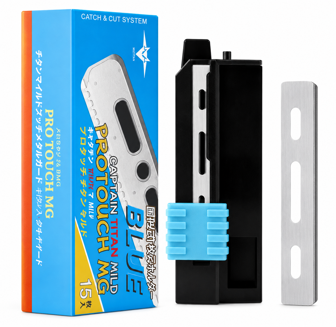Captain Titan Mild Protouch MG Hair Thinning Razor Blade (BLUE 15 Pack)