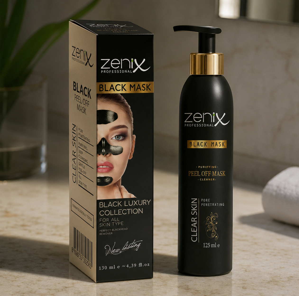 Zenix Black Peel-Off Mask – 130 mL