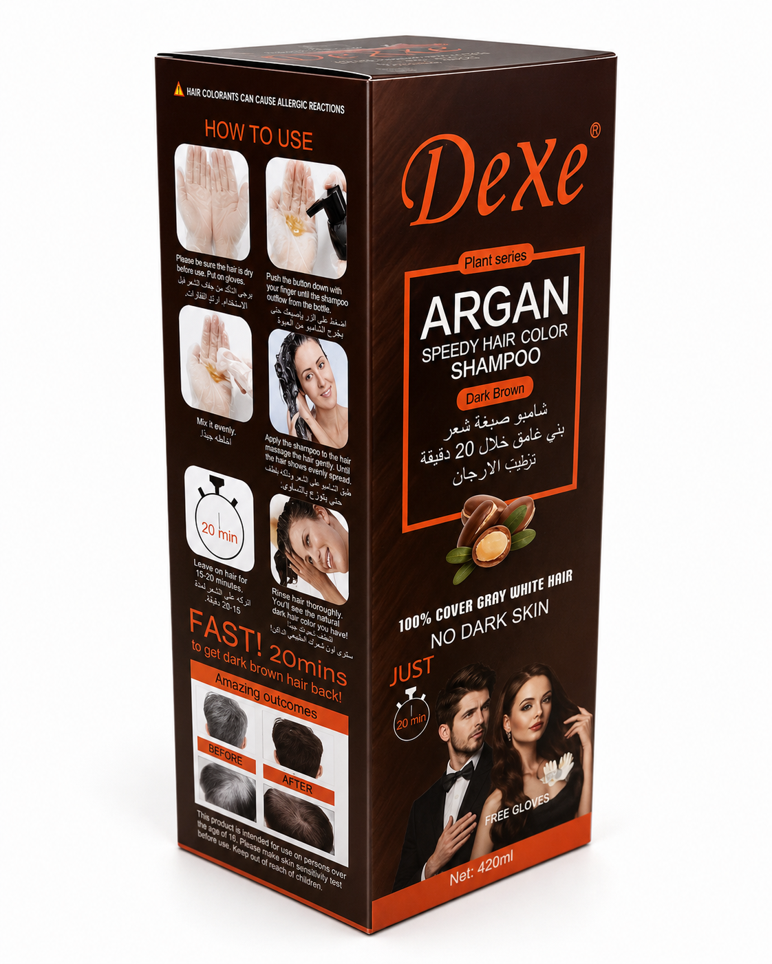 Dexe Permanant Hair Dye Shampoo Fast Application