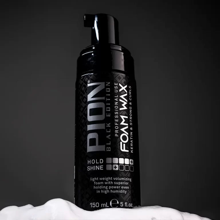 Pion Black Edition Foam Wax – Keratin & Strong Curls 150mL