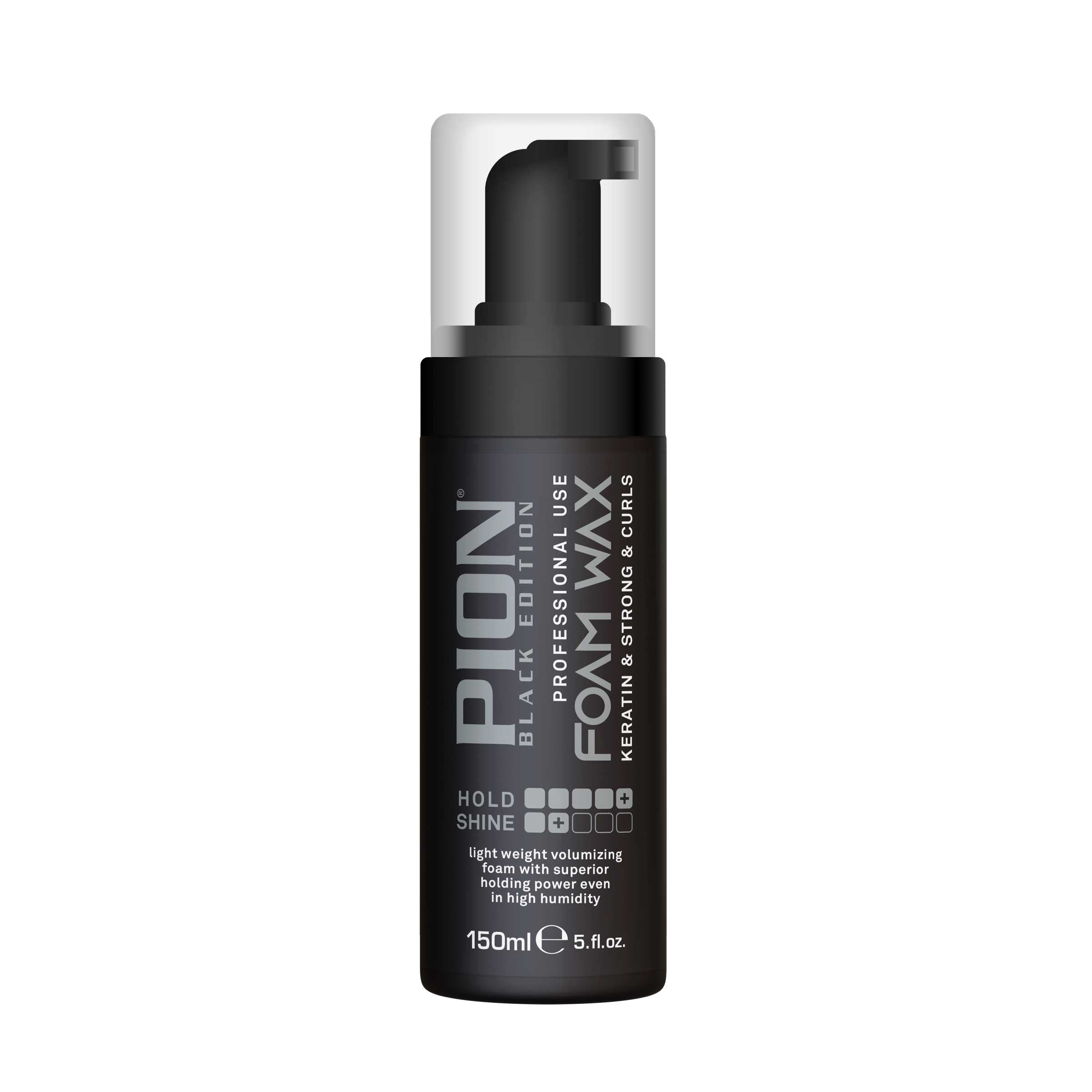 Pion Black Edition Foam Wax – Keratin & Strong Curls 150mL