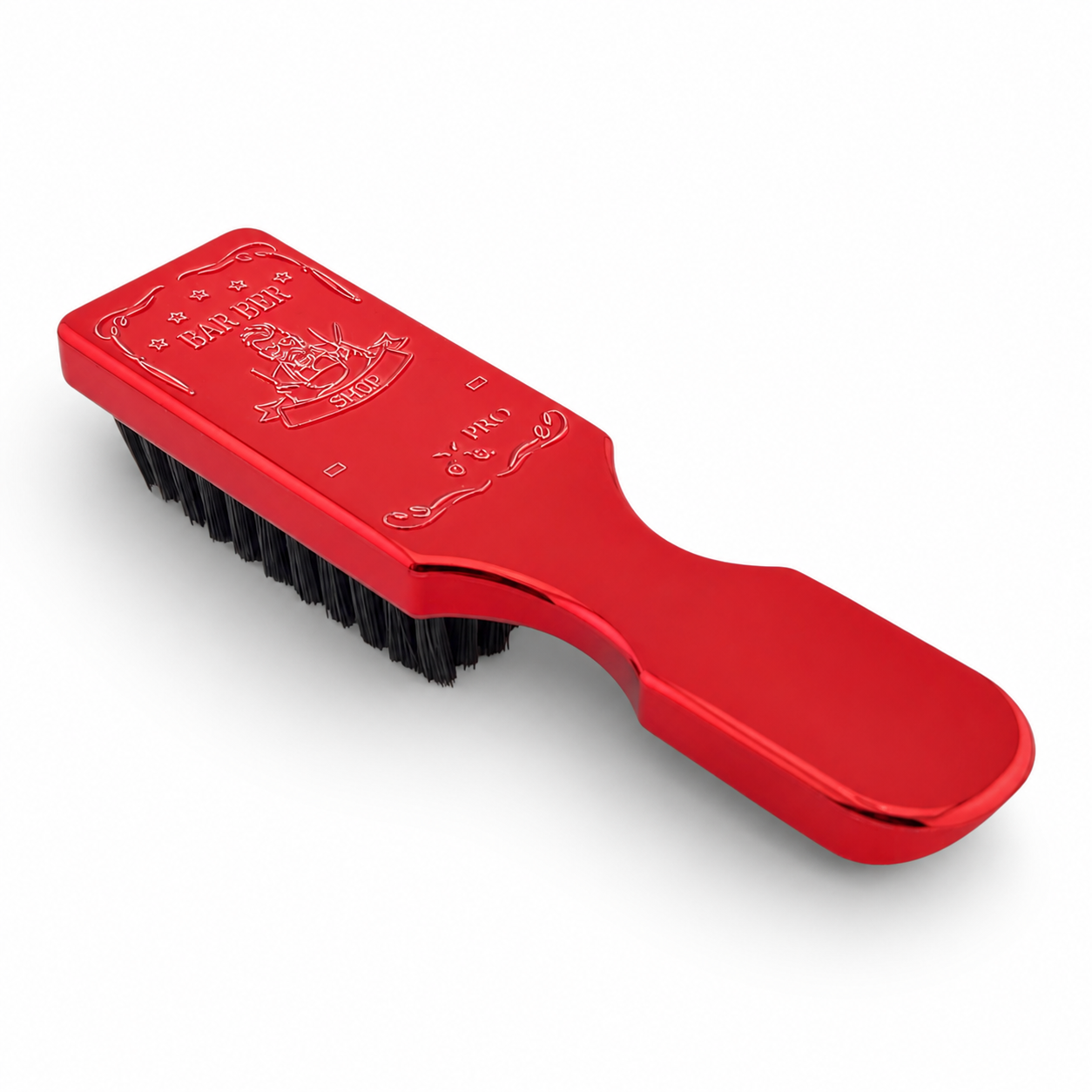Barber Fade Brush Chrome Red Small