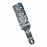 White and Blue Barber Wide-Tooth Comb