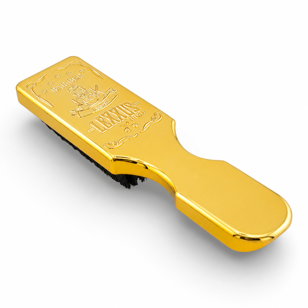 Barber Fade Brush Chrome Gold Small