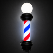 Barber Pole Black Frame - Blue - White - Red 68 cm (HS-68BC)