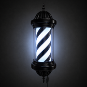 Barber Pole Black Frame - Black & White 70 cm (HQ-70B)