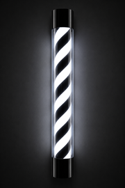 Barber Pole Black Frame - Black & White 90 cm (BS-90)