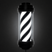 Barber Pole Black Frame - Black & White 50 cm (GH-50B)